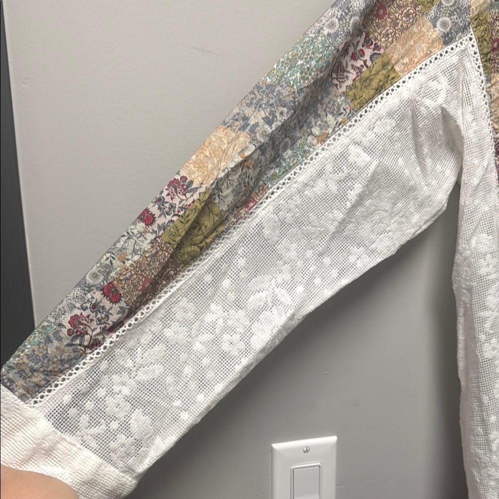 Pol Multicolor Patchwork Button Down Shirt With L… - image 6